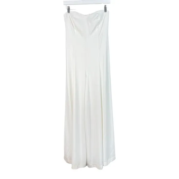 Rosetta Getty x RTR Wide Leg Strapless Jumpsuit White Size 0 - Image 3