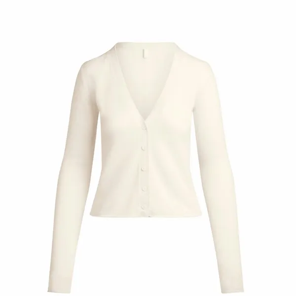 NWT Skims featherweight Cashmere cardigan women's size XS in egret ivory - Image 8