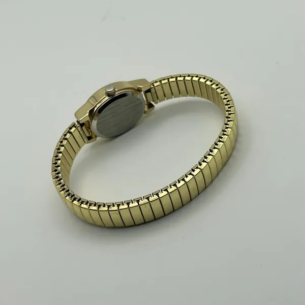 Gold-tone Oval Case Stainless Steel Stretch Band Women’s Watch Working - Image 5