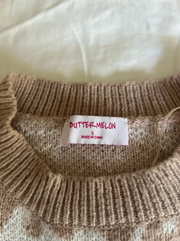Smiley Sweater Brown - Image 2