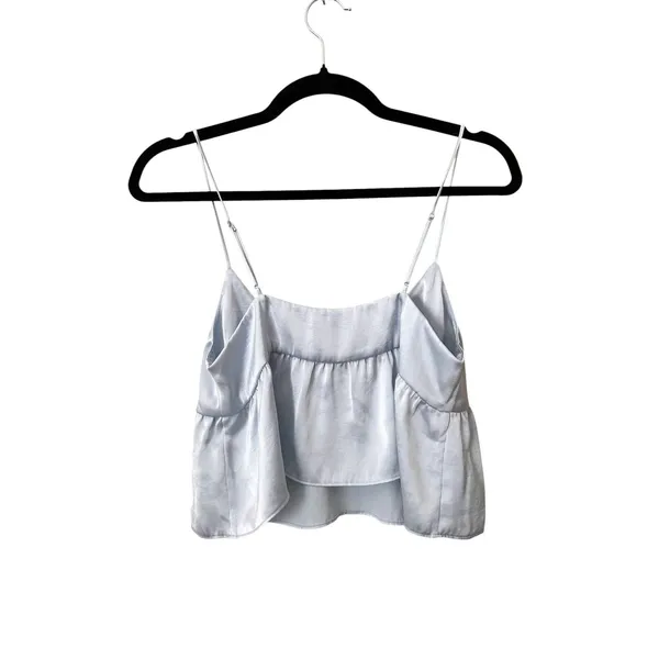 ARITZIA Wilfred Lover Satin Cropped Camisole Heatwave Blue X-Small - Image 3