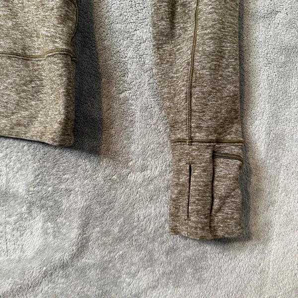 Lululemon Rush Hour 1/2 Zip Heathered Military Green Pullover Size 8‎ Active - Image 9