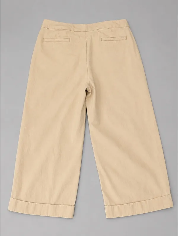 Y2K Moda International Beige Wide Leg Cotton Pants Size 12 - Image 2
