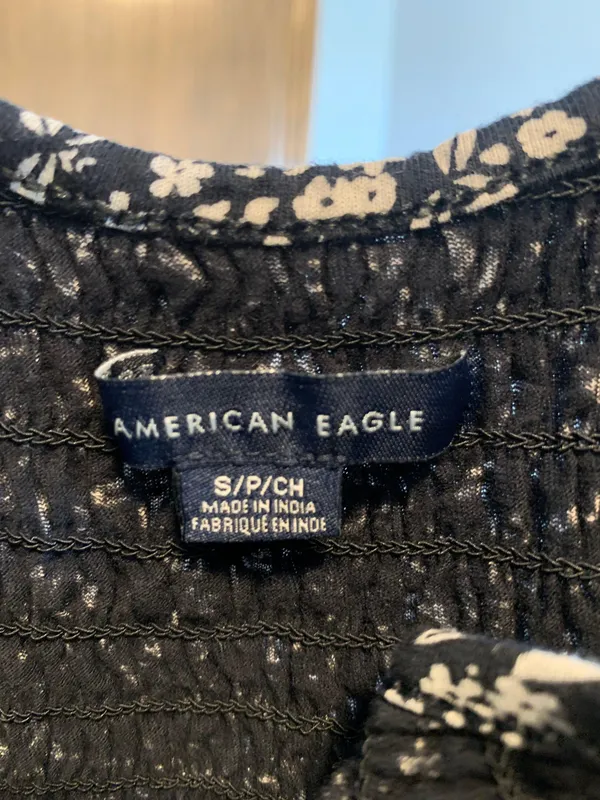 American Eagle Cropped Flower Print Tank Top - Image 3