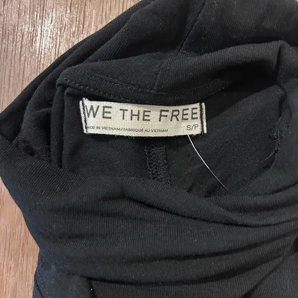 Free People, We The Free, Black Sleeveless Top, Small NWT - Image 3