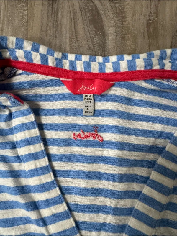 Joules Blue and White Striped V - Image 3