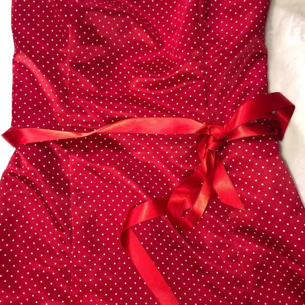 Jessica McClintock Gunne Sax Strapless Polka Dot Dress 9/10 Disneybound Minnie - Image 2