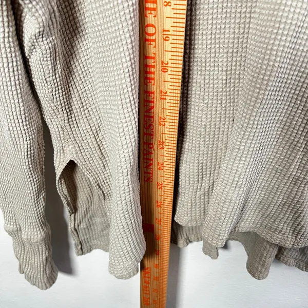 OFFLINE by Aerie Henley Top Size M Beige Waffle Knit Thumbhole‎ Oversized - Image 8