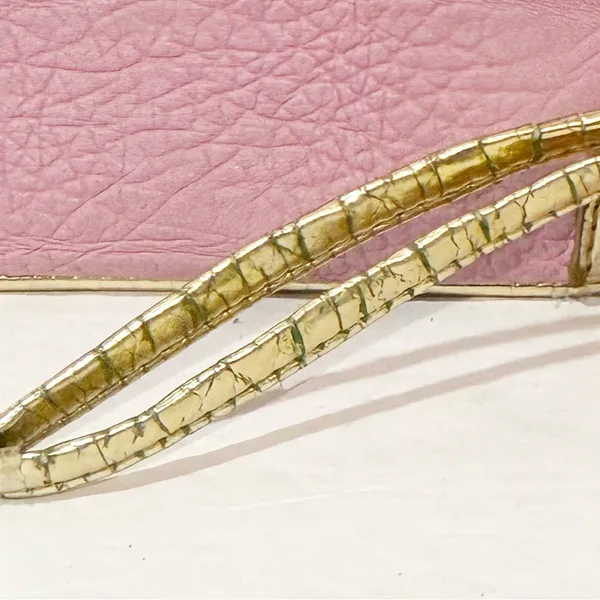 Juicy Couture Y2K‎ Pink Gold preppy royalty Wristlet Wallet Clutch - Image 3