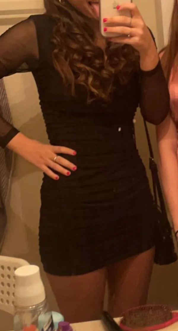 Black Long Sleeve Dress - Image 3