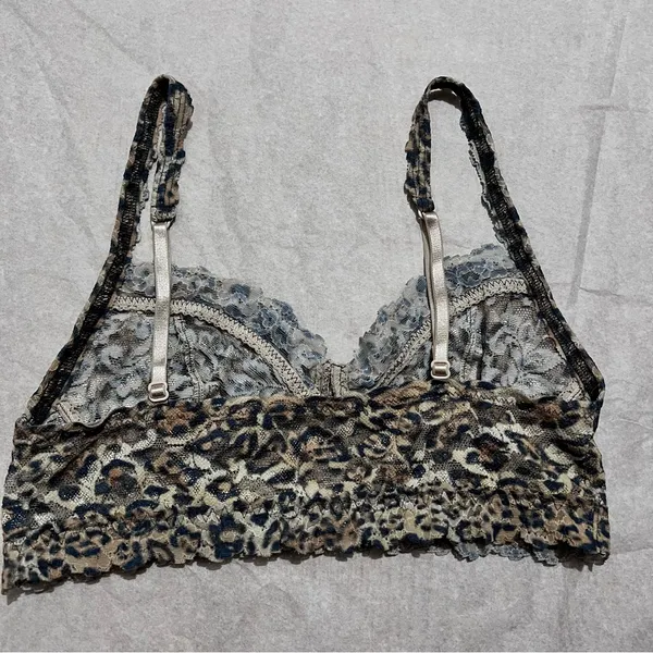 Hanky Panky Black and Brown Leopard Print Bralette Y2K :Box OW2: - Image 4