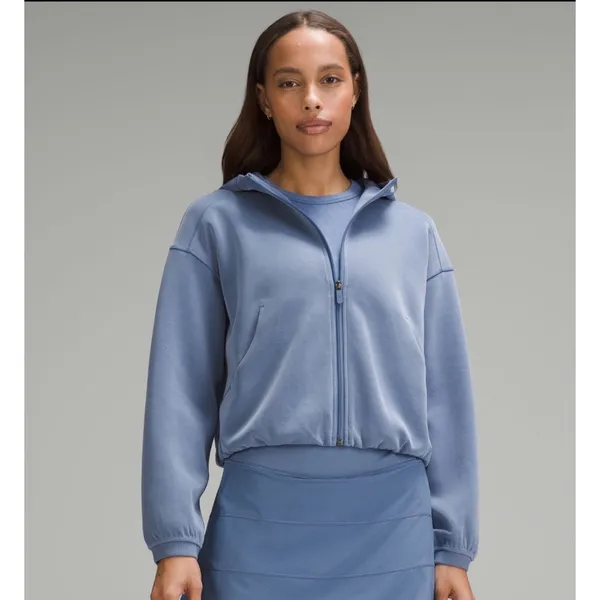 Lululemon Softstreme Full Zip Hoodie Jacket Oasis Blue 12 NWT - Image 2