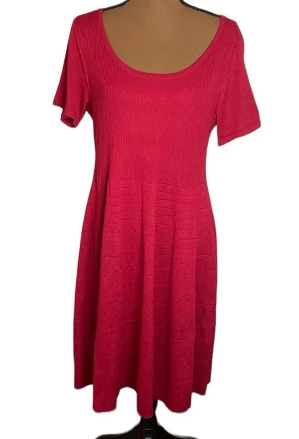 Torrid Mini Sweater Skater Dress in red size 2X - Image 2