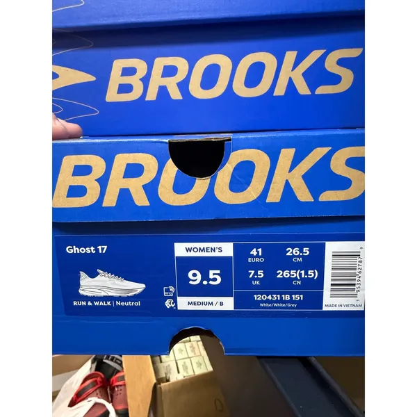 Brooks Women's Ghost 17 Running Shoes White White Grey Size 9.5 NWB - Image 6