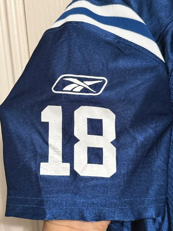 Vintage‎ Reebok Equipment NFL Indianapolis Colts Payton Manning Jersey On Field - Image 6