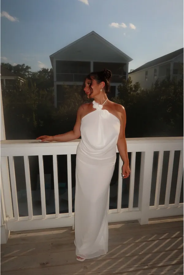 Meshki Maxi Dress White - Image 4