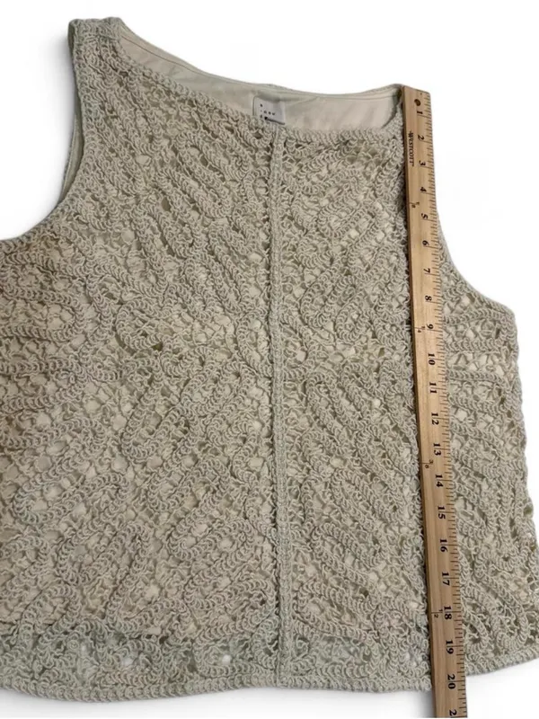 a new day Beige Crochet Mini Skirt and Tank Set - Image 4