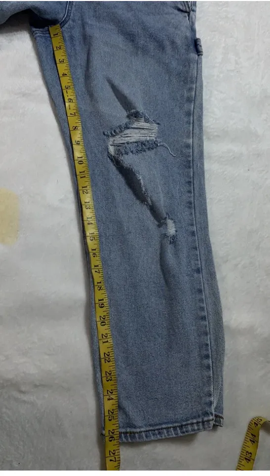 LOVE FIRE Distressed Denim Overalls XS womens - Image 7