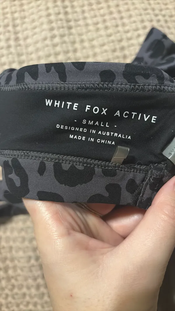 White Fox black cheetah sports bra - Image 4