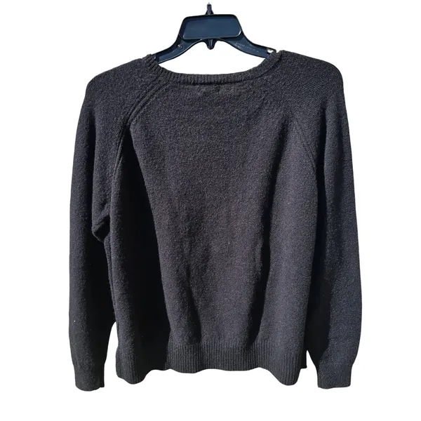Caslon NWT Nordstrom Womens XXL Black Crewneck Raglan Sleeve‎ Knit Sweater - Image 3
