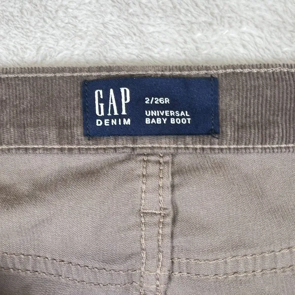 Gap Womens Universal Baby Boot Corduroy Jeans Size 2/26R Gray high rise - Image 3