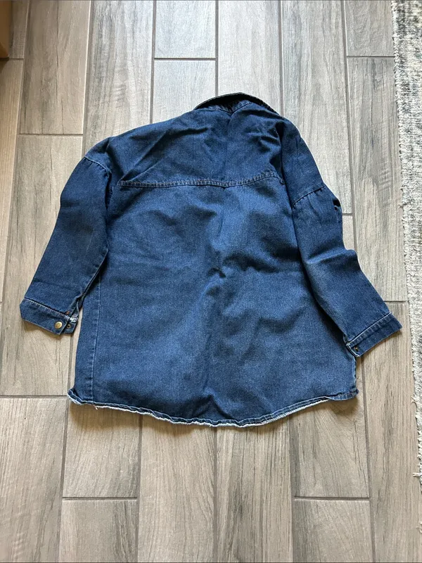 Dark Blue Denim Jean Jacket - Image 4