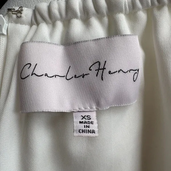 Charles Henry‎ White Off Shoulder Mini Shift Dress Summer Bridal Size XS - Image 6
