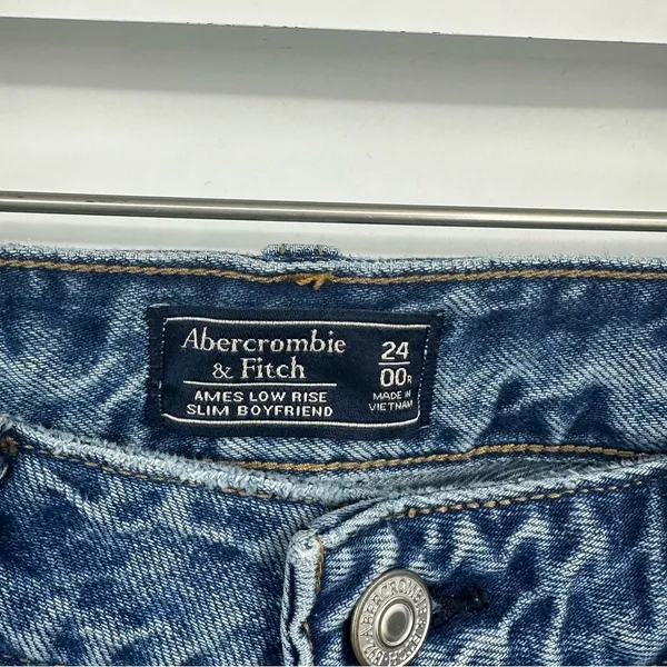 Abercrombie And Fitch Ames Low Rise Slim Boyfriend Jeans Size 00 - Image 4