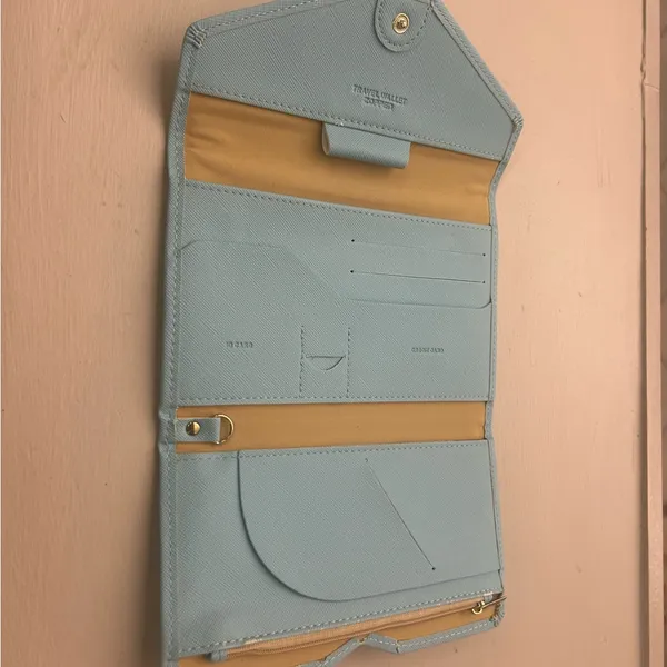 Wallet Light Blue Envelope Clutch by Travel Wallet Zoppen-Great Shape & Clean! - Image 3