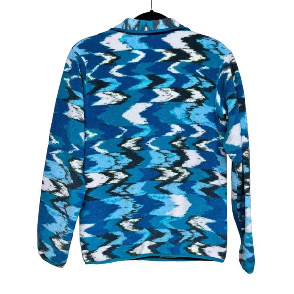 Patagonia Synchilla Snap-T Fleece Trout Tales Elwha Blue‎ Women’s Size Small - Image 2