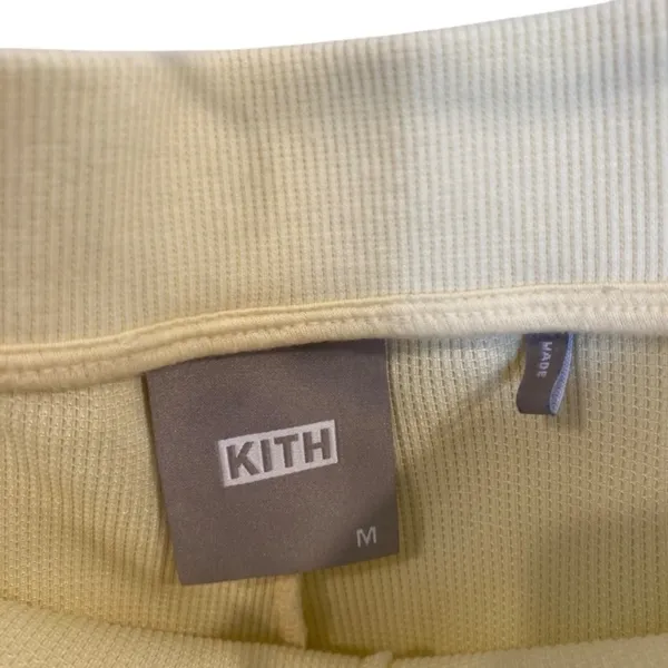 Kith Waffle Knit Chelsea Sweatpants In Butter Yellow - Image 7