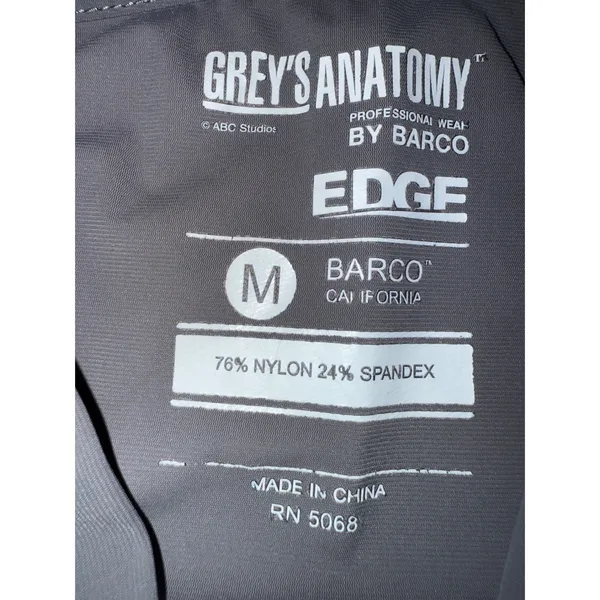 Grey's Anatomy Edge Women's V Neck Scrub Top Short‎ Sleeve Zip Pockets Size M - Image 9