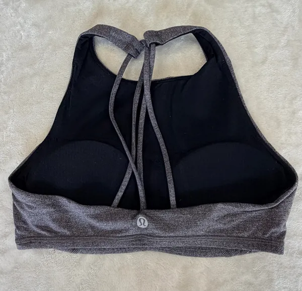 lululemon athletica High-Neck Strappy Sports Bra in Dark Charcoal - Image 2