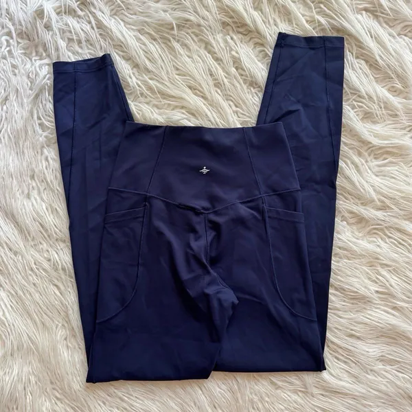 Halara SoftlyZero Crossover Pocket Leggings Peacoat Size XS 7/8 - Image 7