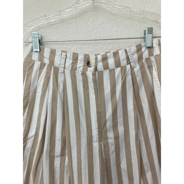 Urban Outfitters Maximalism Barrel Crop Percy Striped Pleated High-Rise Pants 6 - Image 2