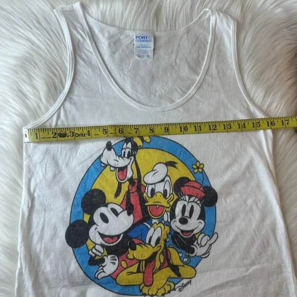 Disney Mickey and Friends Retro Group Shot Tank Top Size Small - Image 6