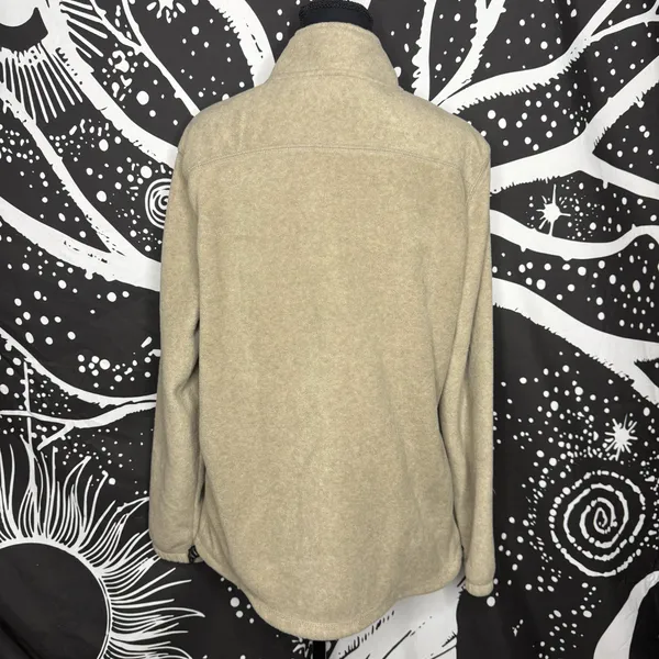 Croft & Barrow Tan Fleece Quarter Zip Pullover Men's Medium - Image 5