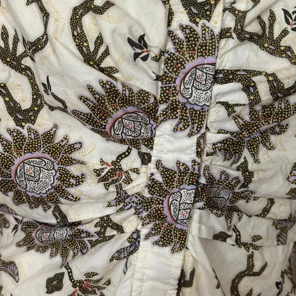 House of Harlow 1960 Crop Top Tank Paisley Floral Boho Indie Cotton Ruched - Image 3
