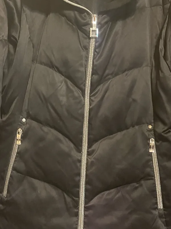 ZeroXposur Jacket Womens Size Lg Black Puffer Down Lined Full Zip w/hood - Image 5