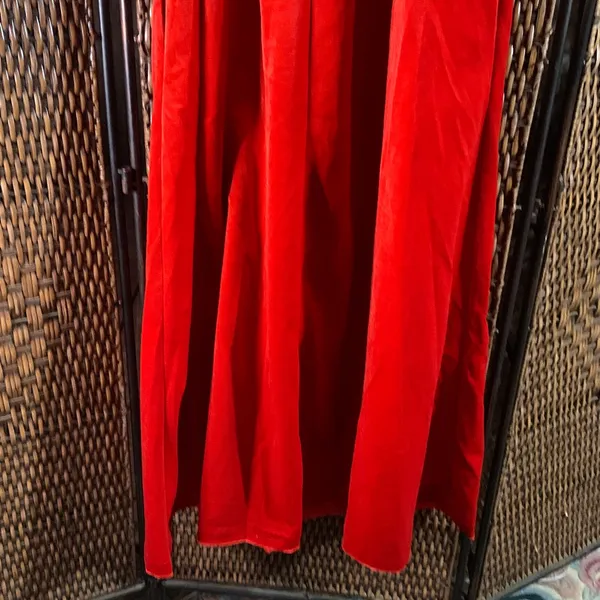 Vintage Velvet Ren-Faire Dress with Gold Trim Size L - Image 6