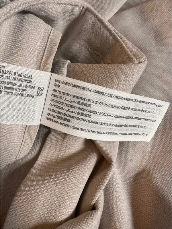 Abercrombie & Fitch Sloane Tailored Wide Leg Pants Trouser Beige Women’s 12/31 - Image 9