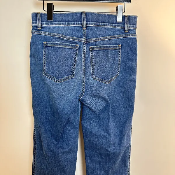 SPANX Straight Leg Ankle Jeans Wash Vintage Indigo Size Large - Image 6