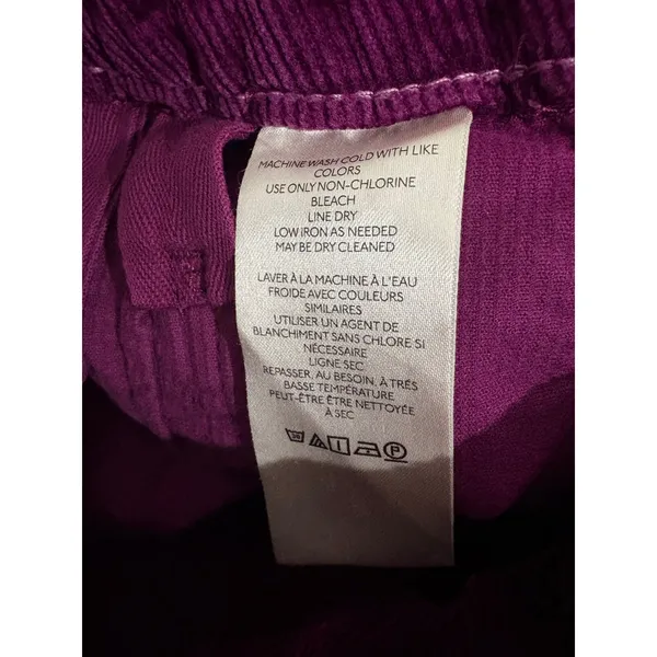 Maeve The Colette Cropped Wide Leg Corduroy Pants Women’s 25 Violet - Image 4