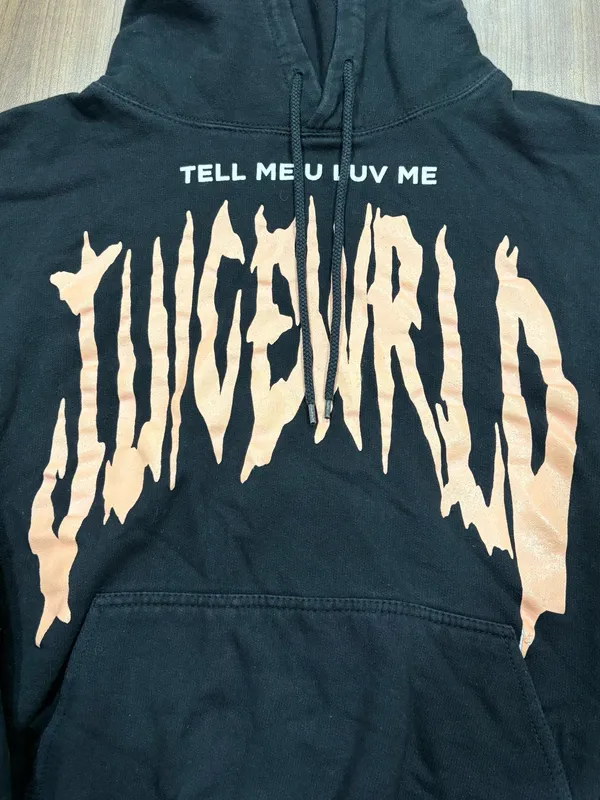 Official Juice WRLD 999 Club "Tell Me U Luv Me" Black Hoodie - Size Medium - Image 6