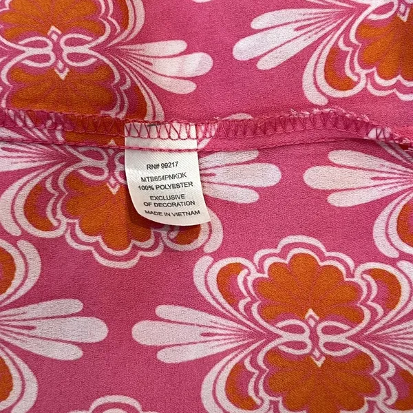 Charming Charlie Pink Orange & White Floral Print Off‎ the Shoulder Y2K M - Image 6