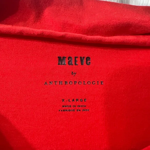 Maeve Anthropologie Mock-Neck Shell Tank Blouse Top in Tomato Size XL - Image 6