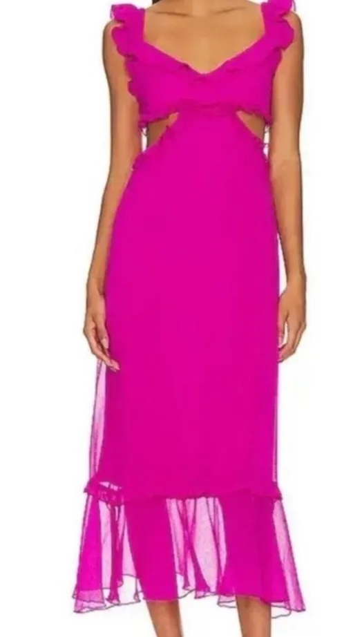 Show me your Mumu amazing condition Pink midi dress - Image 2