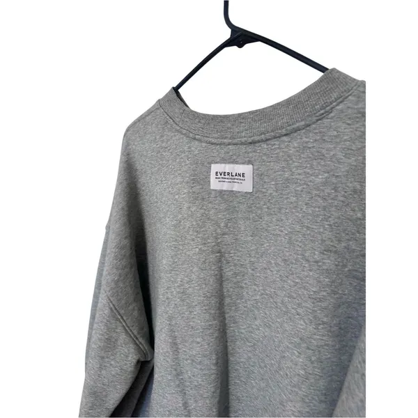 Everlane The ReTrack Oversized Crew Sweatshirt Size L Gray - Image 5