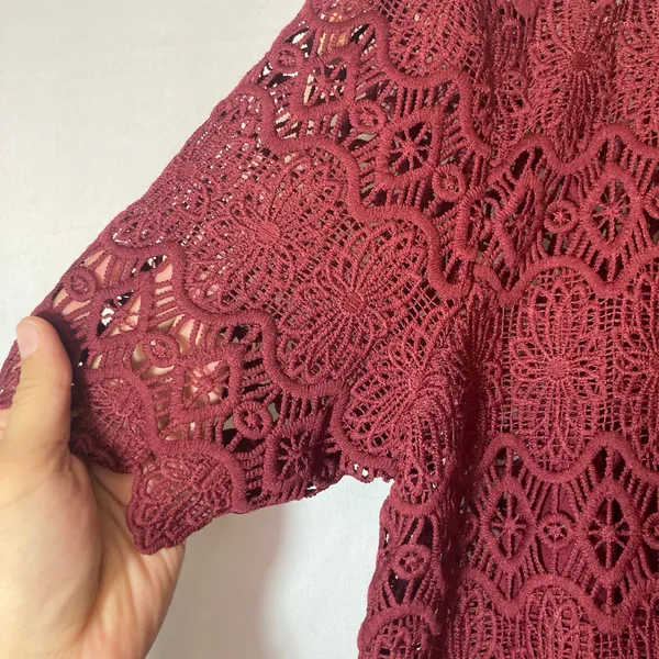 NWT Abercrombie and Fitch 1892 Collection Lace Short Sleeve Mini Dress Medium - Image 4