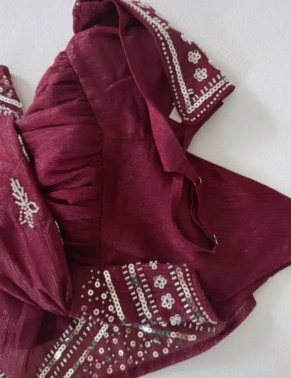 Sequin babydoll top Red - Image 3